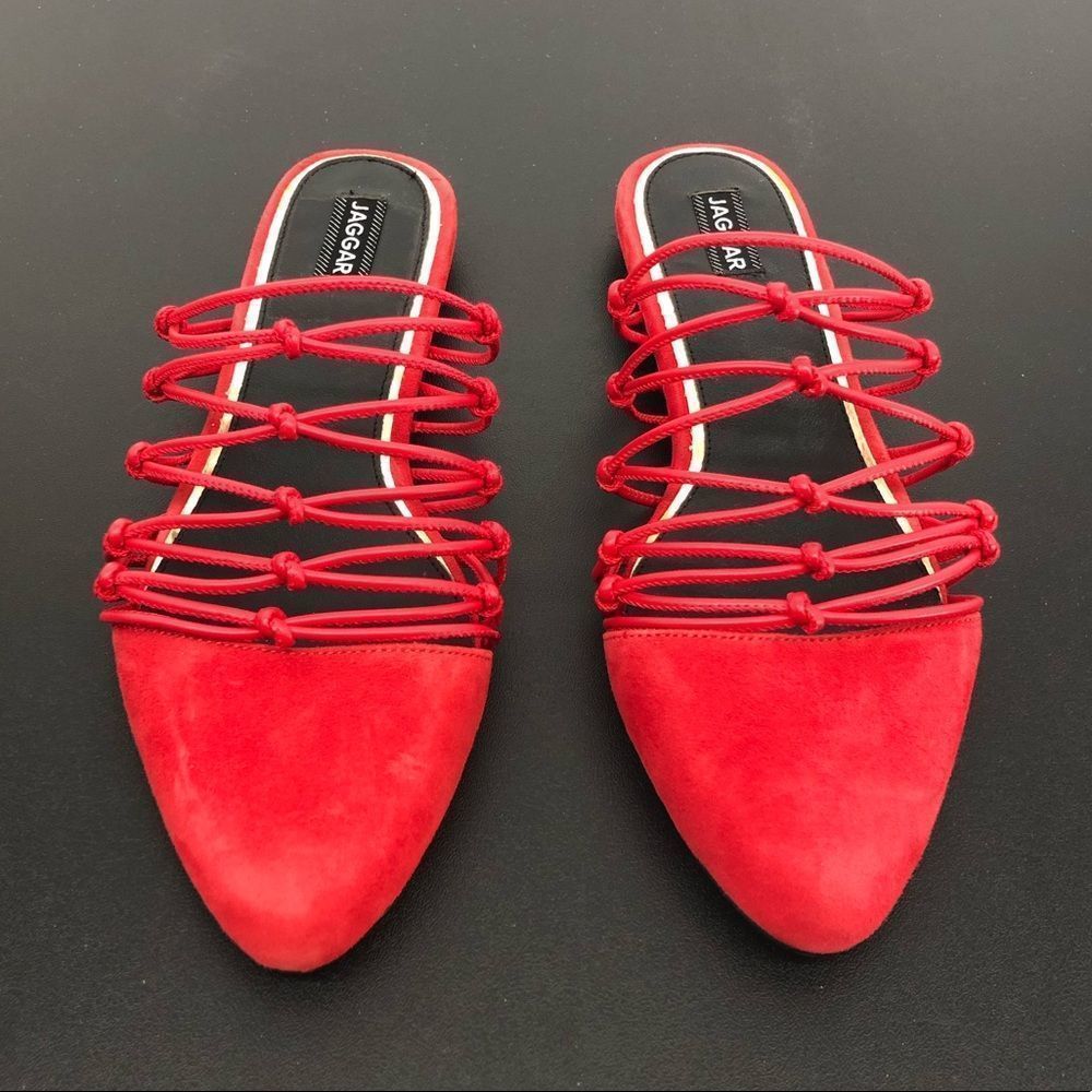 Jaggar Series Knotted Slide in Coral Flat Sandals - Picture 3 of 13
